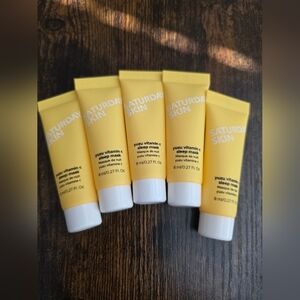 Saturday Skin, Yuzu Vitamin C Sleep Mask, 8ml, BUNDLE of 5, Travel Size